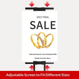 Support publicitaire Art Déco réglable et détachable en métal sur pied pour affiches grand format, en panneau KT - Product Image 3