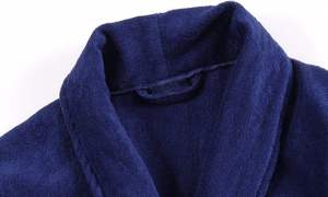 Peignoir personnalisé à col kimono pour homme adulte, 100% coton velours, respirant, chaud, à manches longues, avec logo sur le devant - Product Image 3