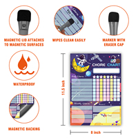 Planificateur hebdomadaire magnétique effaçable à sec UCI Uni-Felt |   Tableau de calendrier pliable pour la planification à domicile