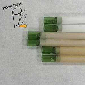 Papier à rouler pour fumer en papier de riz non blanchi/blanchi personnalisé de 109 mm, 98 mm, 84 mm, ruban adhésif pour papier à rouler de 10 * 30 mm, port de fumage en verre vert - Product Image 2