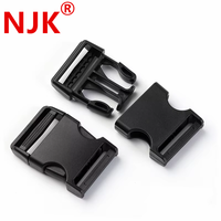 Boucles à dégagement latéral en plastique imperméables et tendance de 25 mm pour sangles d'insertion de bagages - Qualité supérieure