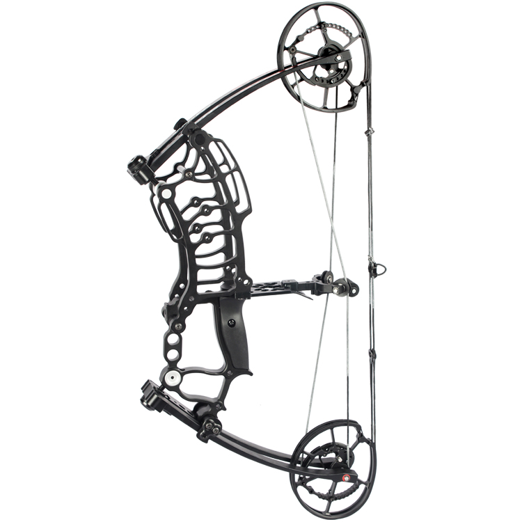 Junxing Arc à poulies pour la chasse et la pêche Riser en fibre de verre avec tige en alliage et aluminium pour l'utilisation de flèches