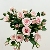 Fleurs artificielles, roses à 9 têtes, roses à longues tiges, décorations pour salon, table à manger, hall d'entrée