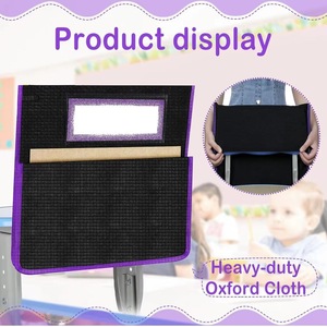 Chair Storage Pocket Chair Bag Pockets for Classrooms Student Chair Pockets Organizer With <b>Name</b> <b>Tag</b> - Product Image 3