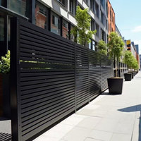 Clôture en aluminium moderne personnalisable, écran d'intimité extérieur, clôture de jardin décorative en métal, facile à assembler pour maison et villa