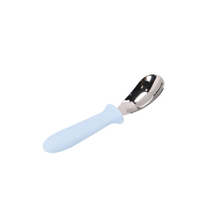 Juego de alimentación ecológico de acero inoxidable para bebés con utensilios de silicona, cuchara portátil para niños pequeños que aprenden a comer - Product Image 6