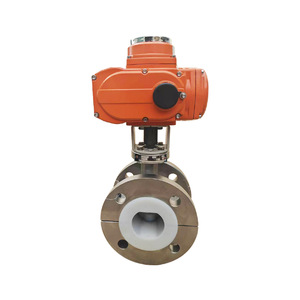Válvula de Mariposa Eléctrica Antideflagrante con Brida Revestida de PTFE, Tipo Interruptor de Acero Fundido para Productos Químicos - Product Image 5