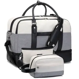 Nerlion Custom Logo Gym Backpack Women Duffle Travel Bag Canvas Luggage Carry-on Luggage Gym Bag Waterproof Weekender Bag