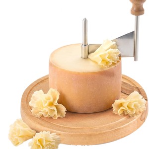 Cortador de Queso Giratorio de Madera con Cuchilla de Acero Inoxidable, Raspador de Queso de Madera Natural - Product Image 5