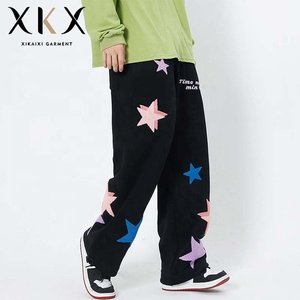 <span class=keywords><strong>2022</strong></span> automne hiver Sports hommes taille haute pantalons de survêtement à la mode tout match ample décontracté droit étoile à cinq branches brodé <span class=keywords><strong>pantalon</strong></span> - Product Image 4