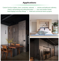 Panneau de contreplaqué en placage naturel de qualité meuble, feuille de bois véritable 4x8 pieds, panneau décoratif pour la fabrication d'armoires