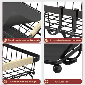 Cestino Portaoggetti da <span class=keywords><strong>Cucina</strong></span> a 3 Ripiani in Ferro, Personalizzabile con Logo, Vendita all'Ingrosso a Basso Prezzo - Product Image 6