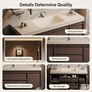 Nuevo Mueble de Baño con Doble Lavabo de Estilo Chino, Gabinete de Madera Sólida con Diseño Elegante <span class=keywords><strong>para</strong></span> <span class=keywords><strong>Baños</strong></span> de Alta Gama - Product Image 3
