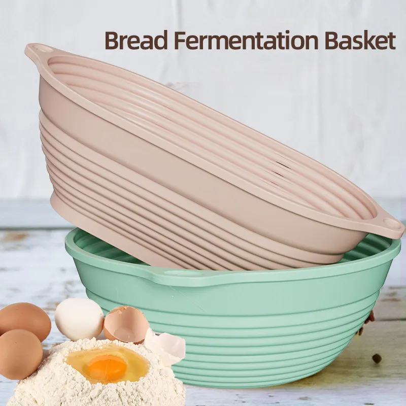 Caixa de silicone para pão e massa de fermento, cestas dobradas à prova de fermento para padarias domésticas, ferramentas para assar e assar.