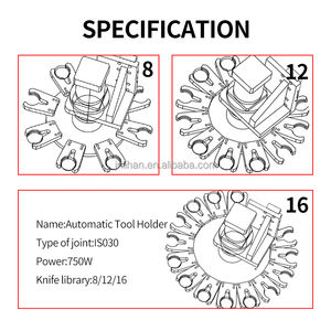 CNC ISO20 BT40 Cnc Tour Outil <span class=keywords><strong>Magazine</strong></span> 8/12/16 Outils Tour <span class=keywords><strong>Magazine</strong></span> Outil Rotatif <span class=keywords><strong>Magazine</strong></span> Sans Servo Moteur - Product Image 4