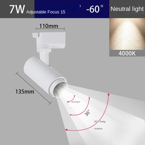 Éclairage sur rail réglable 20W LED Corps en aluminium de style ferme avec éclairage sur rail architectural CRI 90 à base AR111 - Product Image 5