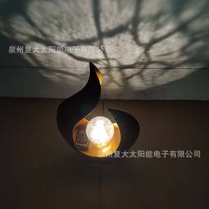 Lampe solaire décorative en métal à effet flamme LED pour extérieur, jardin, art, autoportante, résistante à l'eau, cellule solaire mono-Si, DC 12V - Product Image 4