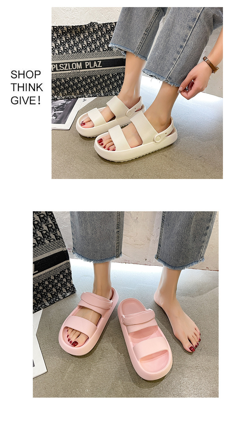 Platform Slides Slippers Home Sandals EVA Summer Men Women Casual Beach Shoes