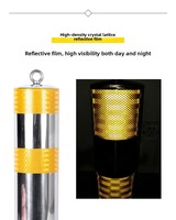 Poteau de signalisation routière en acier inoxydable 201/304 galvanisé à chaud, pour allée résidentielle, sécurité routière, 219 mm, IP68, 1,2 m de haut