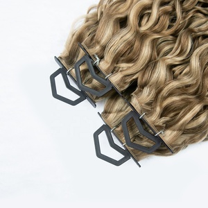 12A隐形自然卷曲天才纬纱双拉人发延伸隐形珠纬纱 - Product Image 2