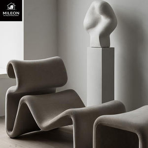 Canapé simple Chaise nordique en cuir Tissu moderne Hôtel Modèle Chambre Simple Salon Designer Forme personnalisée <span class=keywords><strong>Fauteuil</strong></span> de forme spéciale - Product Image 3