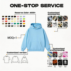 Sudadera con <span class=keywords><strong>Capucha</strong></span> Oversize para <span class=keywords><strong>Hombre</strong></span>, Estilo Urbano, 100% Algodón Terry 380g, Antiarrugas, con Bordado 3D y Estampado Puff - Product Image 4