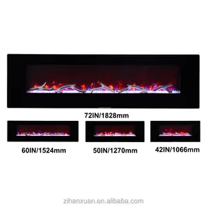 36"42"50"60"72" Decor Flame Modern Decorative Remote Control Wall Mounted LED Electric Fireplaces With Speaker