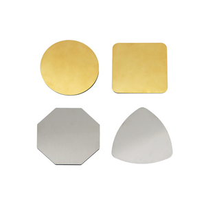 Tischmatten Gold-Metall-Untersetzer rundes quadratisches Untersetzer-Cup-Matte rutschfeste wärmedämmende Untersetzer-Set - Product Image 2