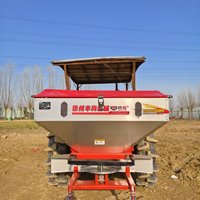 Épandeur d'engrais à disque unique à 3 points de liaison, haute efficacité, largeur d'épandage 12-18m, trémie en acier inoxydable épaissi