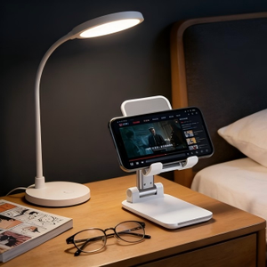Support de téléphone portable pliable et réglable en ABS, flexible et inclinable pour bureau ou lit - Product Image 2