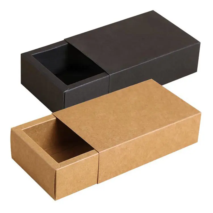 Box With Logo Wholesale Paperboard Custom Printed Recyclable Kraft Drawer Paper Cosmetic Rigid Boxes For match