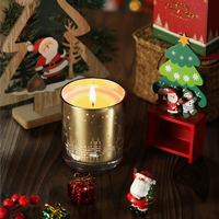 Maßgefertigtes Private Label Luxus Handgemachtes Glas-Aromatherapie-Kerzenset mit Ausgehöhlten Gefäßen als Weihnachtsgeschenk