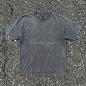 T-shirt en coton vintage délavé et vieilli pour homme, coupe oversize, en coton épais - Product Image 2