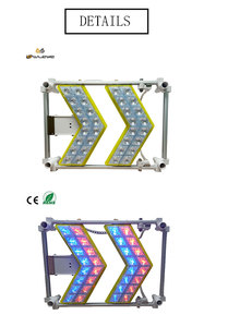 Panneau de signalisation directionnel à LED solaire portable en plastique avec plusieurs modes de clignotement, indice de protection IP66, pour utilisation sur autoroute - Product Image 3