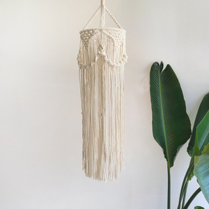Nouvelle suspension luminaire en corde de coton tressée à la main de style nordique, décoration murale pour la pièce - Product Image 3