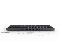 Hub USB-C 8-en-1 avec clavier, 4K 60Hz, 2 ports USB 3.0, lecteur de cartes SD/Micro SD et charge rapide PD 100W pour ordinateur portable