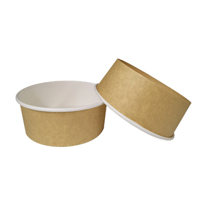 De alta calidad de <span class=keywords><strong>papas</strong></span> fritas tazón de papel marrón Kraft tazón de papel con tapa - Product Image 2