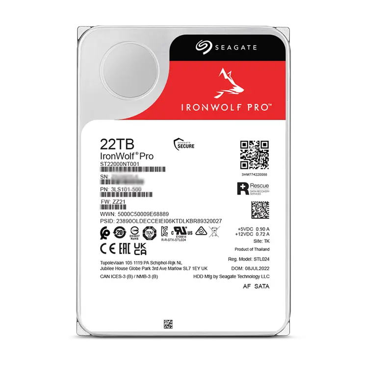 Disque dur Sea Gate NAS PMR CMR Pro 1 To 3 To 4 To 6 To 8 To 10 To 12 To 14 To 16 To 18 To 20 To 22 To SATA 3.5 "HDD