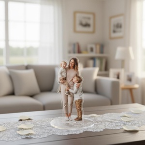 Expositor Giratorio de Acrílico Personalizado con Foto, Diseño OEM/ODM, para San Valentín, Día del Padre, Día de la Madre, Decoración del Hogar - Product Image 1