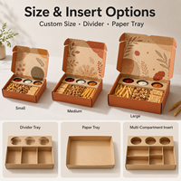 Boîtes pliables personnalisées pour aliments avec impression de feuilles d'automne, boîtes cadeaux à compartiments divisés, logo personnalisé pour emballages gastronomiques