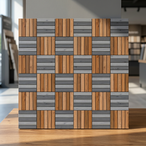 Carreaux de sol en céramique numérique émaillée brillante Hongkong Mosaic Punch 30x30cm pour cuisine et restaurant - Product Image 3