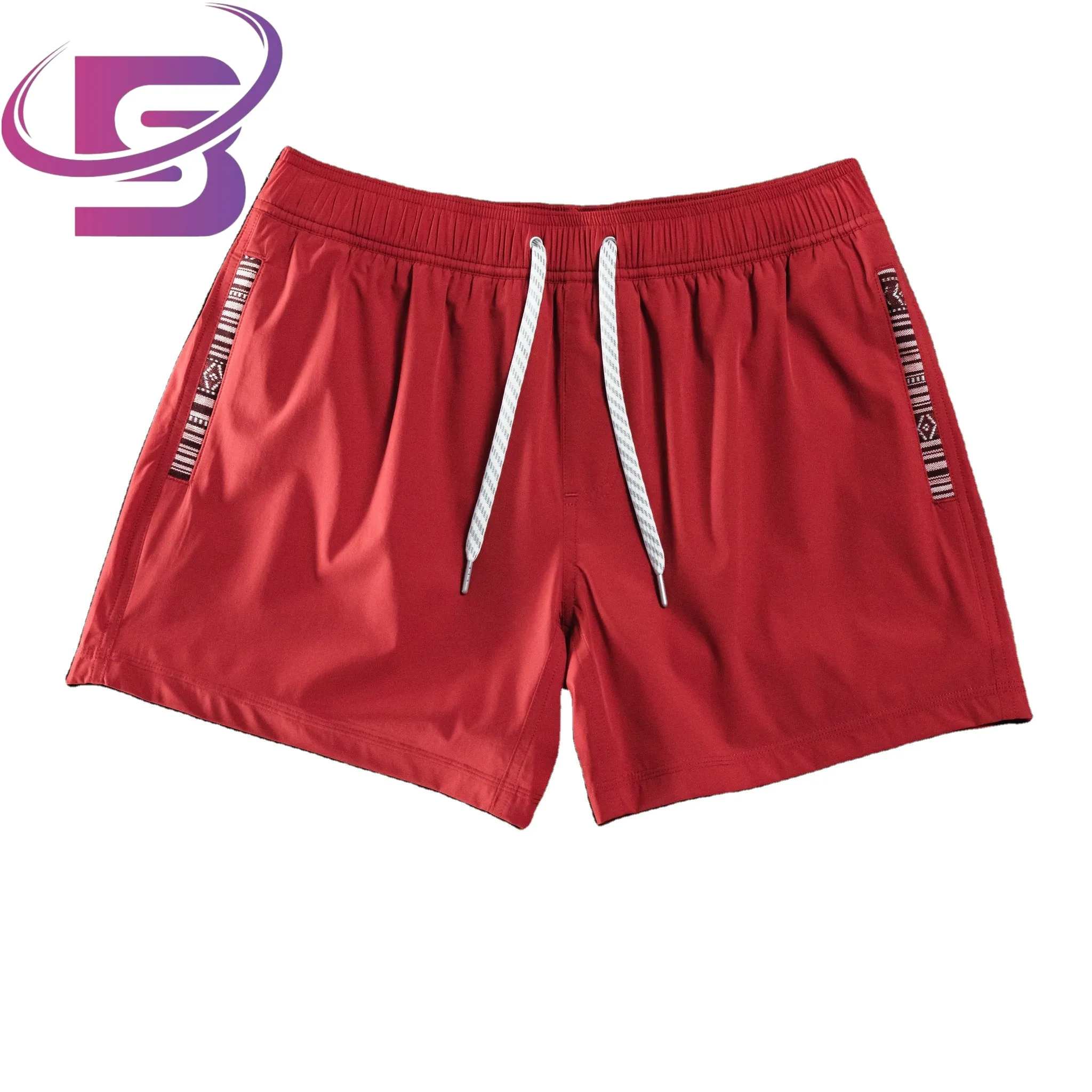 China factory direct sale stretch polyester spandex custom Men's Athletic Board Short Swimming Beach Shorts for Men