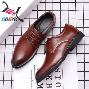 Zapatos Oxford de Cuero Genuino para Hombre BBAVR, con Punta en Pico, Cordones, Suela de Goma Acolchada, para Todas las Temporadas, Uso en la Oficina - Product Image 2