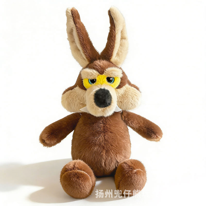 Dark brown big tail wolf