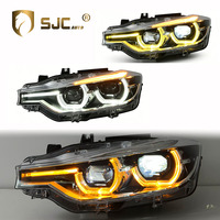 Kit d'assemblage de feux de jour (DRL) triple couleur jaune, blanc, ambre pour BMW Série 3 F30, Plug and Play, avec interrupteur