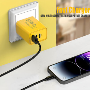 Chargeur GaN 15W USB-C et Type-C, charge rapide PD QC3.0, adaptateur mural pour <span class=keywords><strong>OnePlus</strong></span> POCO, prise EU/US - Product Image 5