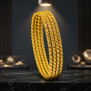Wholesale 14K18K24K Gold Plated Turkish Twist <b>Bangles</b> <b>Set</b> 4 Pcs Brass Custom <b>Bangles</b> Fashion <b>Bangles</b> South Asian Bridal <b>Bangles</b> - Product Image 4