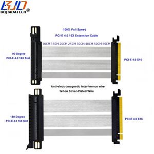 Câble d'extension de carte graphique PCI-E 4.0 16X à X16 à 90 degrés 15CM 20CM 25CM 30CM pour RTX4090ti <span class=keywords><strong>RTX4080ti</strong></span> RX6700XT RX6800XT - Product Image 2