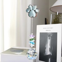 Prismes en cristal modernes et réfléchis pour commémorer la perte d'un animal de compagnie, en forme de patte de chat, cadeaux de sympathie pour animaux de compagnie