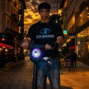 防水 LED 前杆式货物运输包 带 LED 灯的背包，适用于电动滑板车、自行车、车辆车把储物包 - Product Image 5